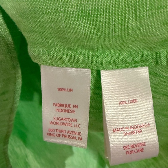 Lilly Pulitzer Vibrant Green Ruffle Blouse - Picture 4 of 7